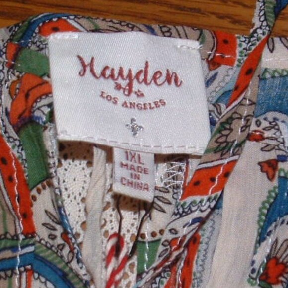 Hayden of Los Angeles Size 1XL Cream Paisley BOHO Dress (NWT) - Picture 4 of 14